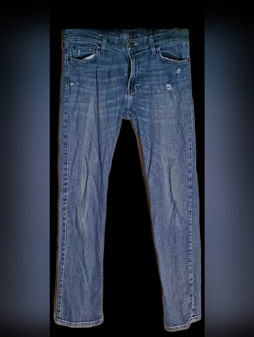 Classic Men's Blue Straight-Leg Jeans